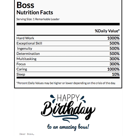 Happy Birthday Boss eCard